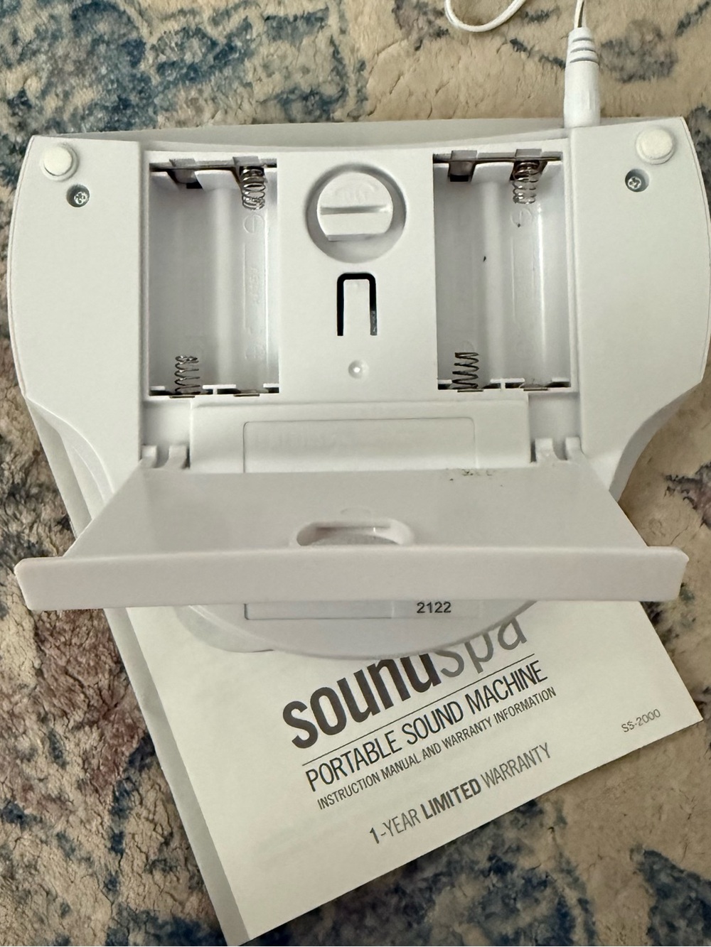 HoMedics SoundSpa Portable Sound Machine - White/Silver - Picture 4 of 5
